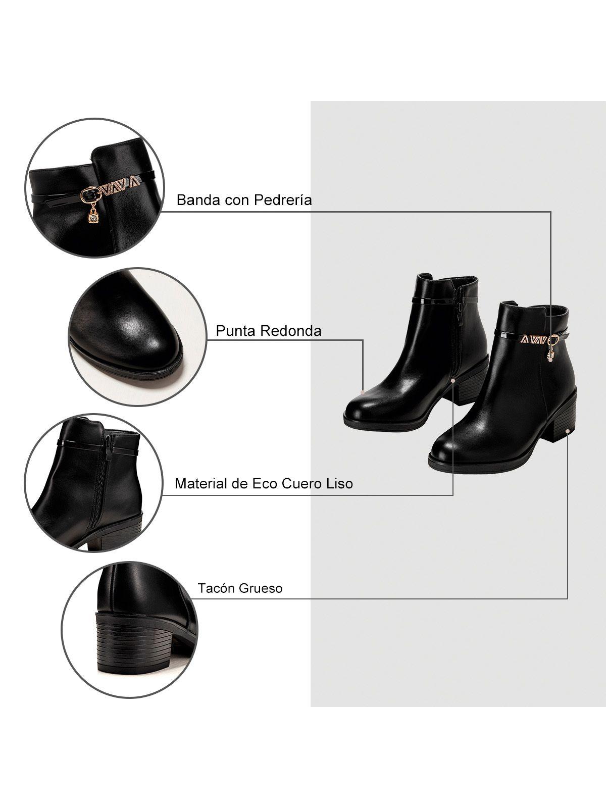 Botin Negro Casual Mujer Weide GH111-6
