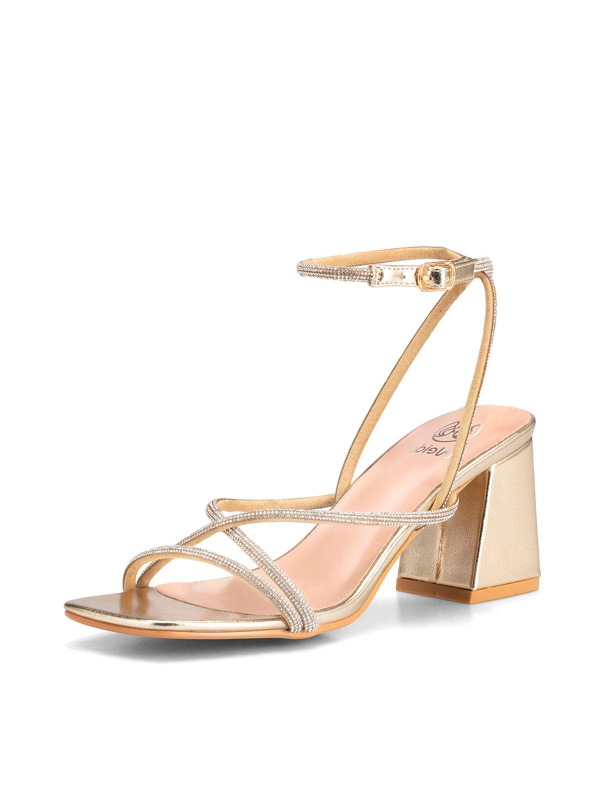 Sandalia Taco Dorado Fiesta QIU316 Weide-0