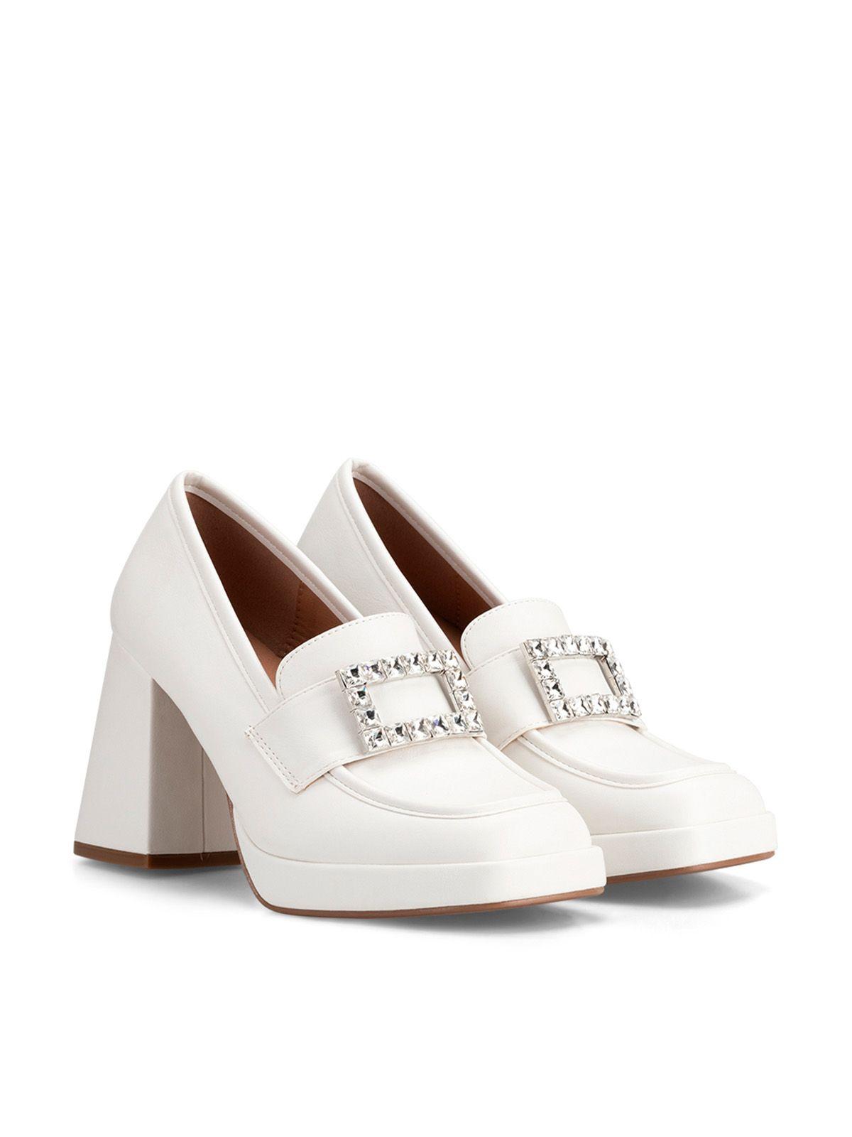 Mocasín Taco Blanco Casual YOU203 Weide-2