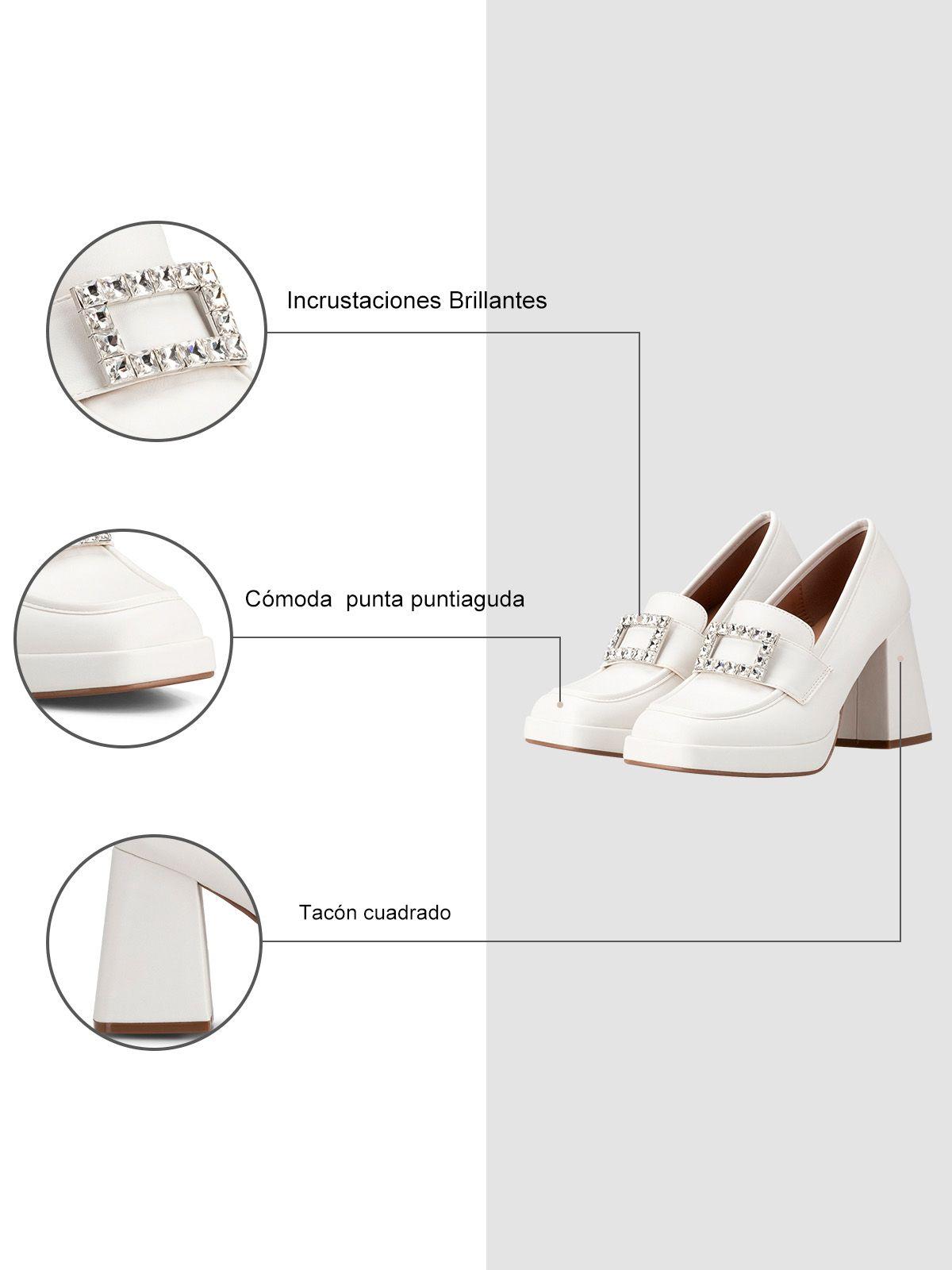 Mocasín Taco Blanco Casual YOU203 Weide-4