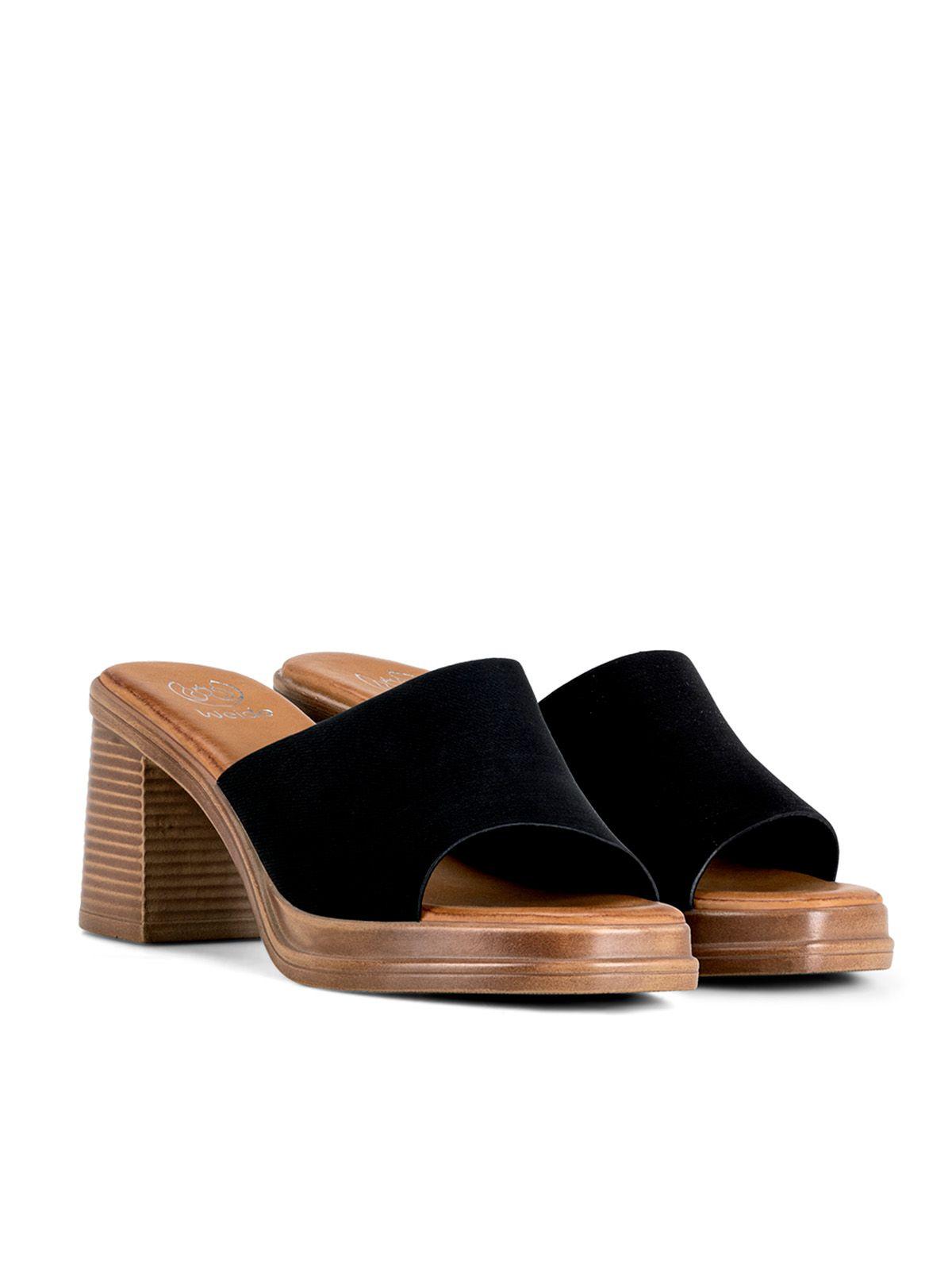 Sandalia Taco Negro Casual JN30 Weide-2