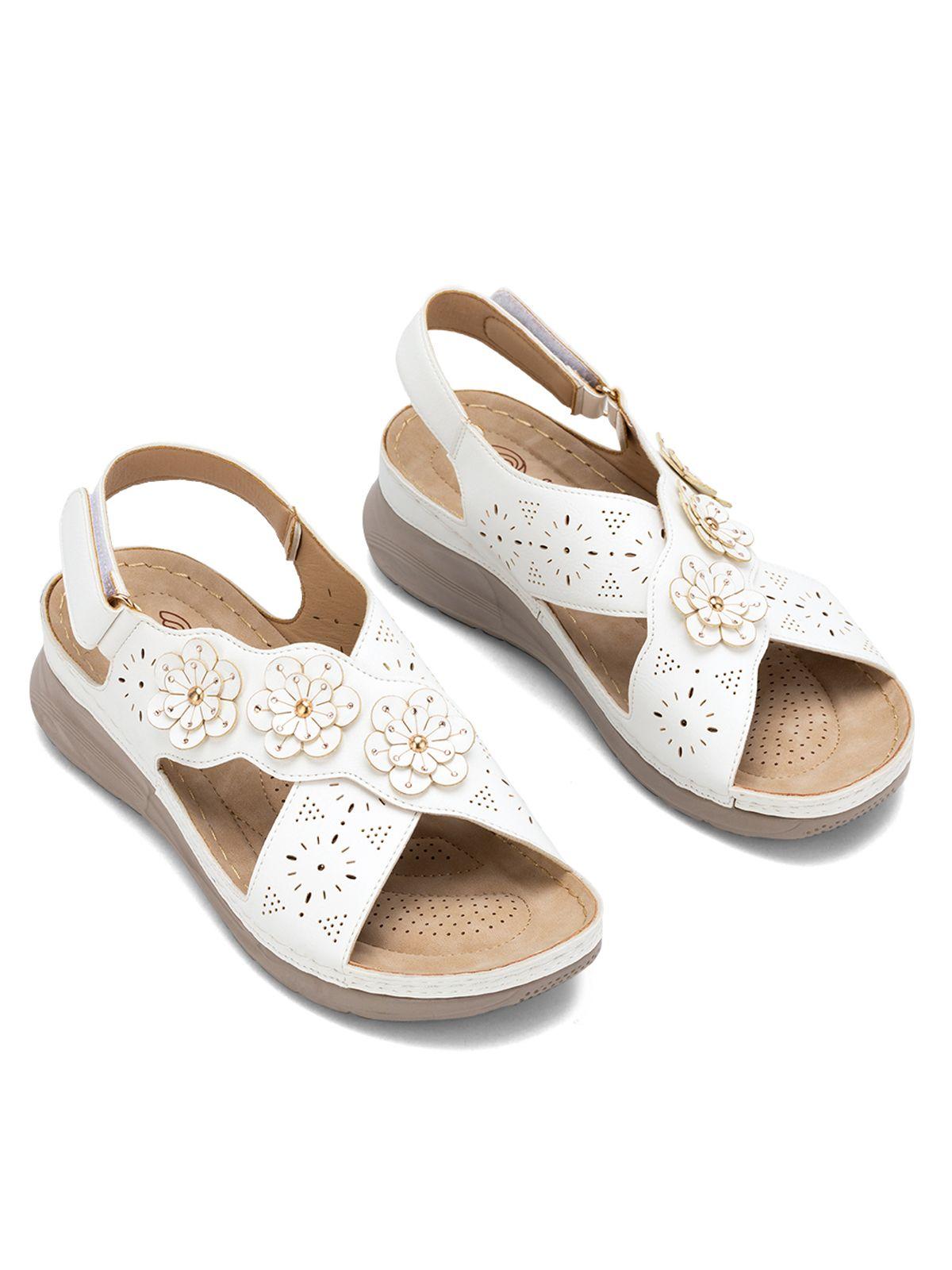 Sandalia Plataforma Blanco Casual JS39 Weide-2