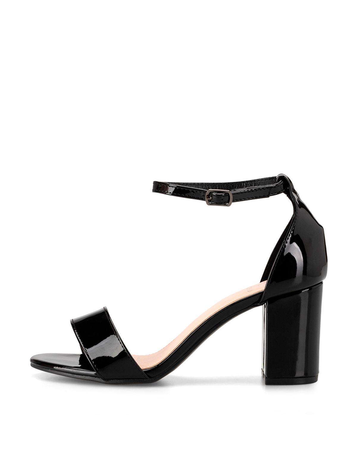 Sandalia Casual Taco Alto Negra Mujer Weide GH80-1