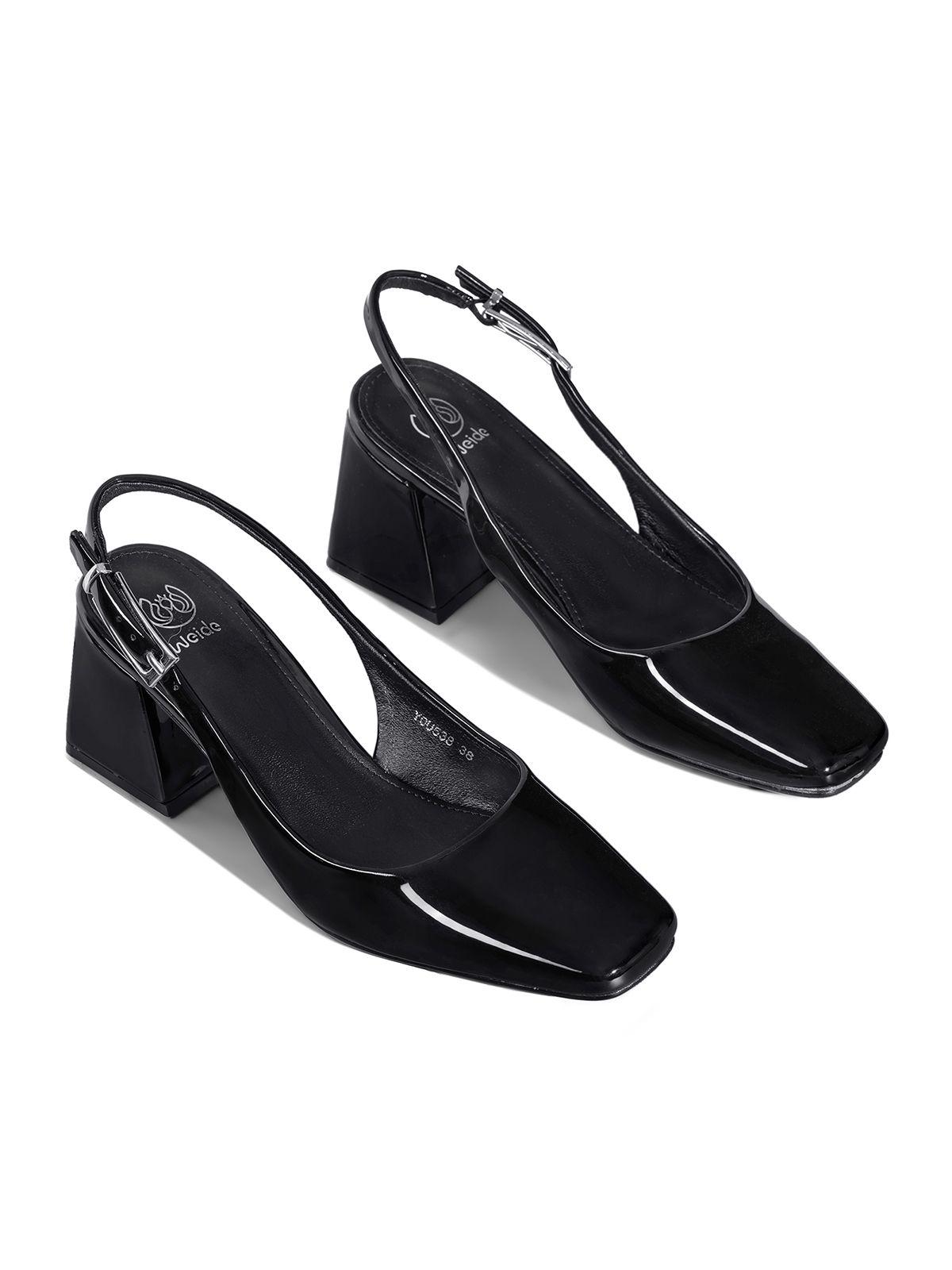 Zapato Taco Talón abierto Simil Charol  Mujer Weide YOU538-7