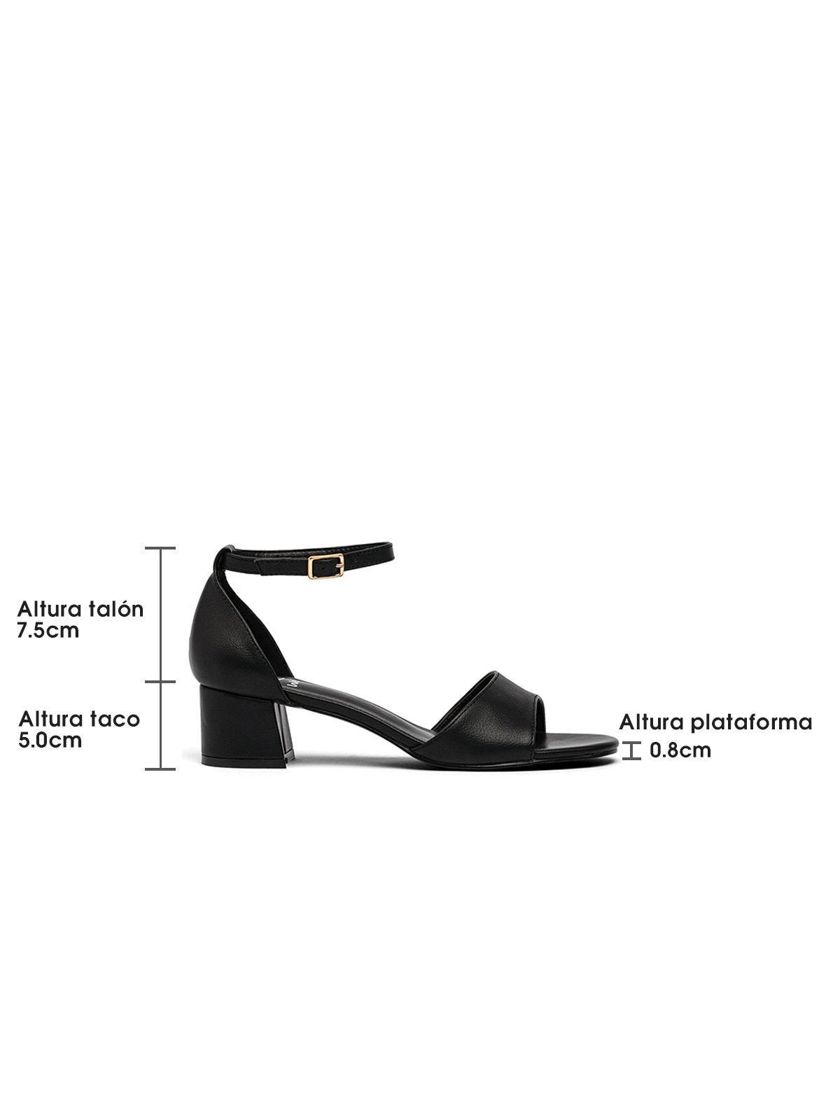 Sandalia Taco  Negra Fiesta Mujer Weide QIU238-4