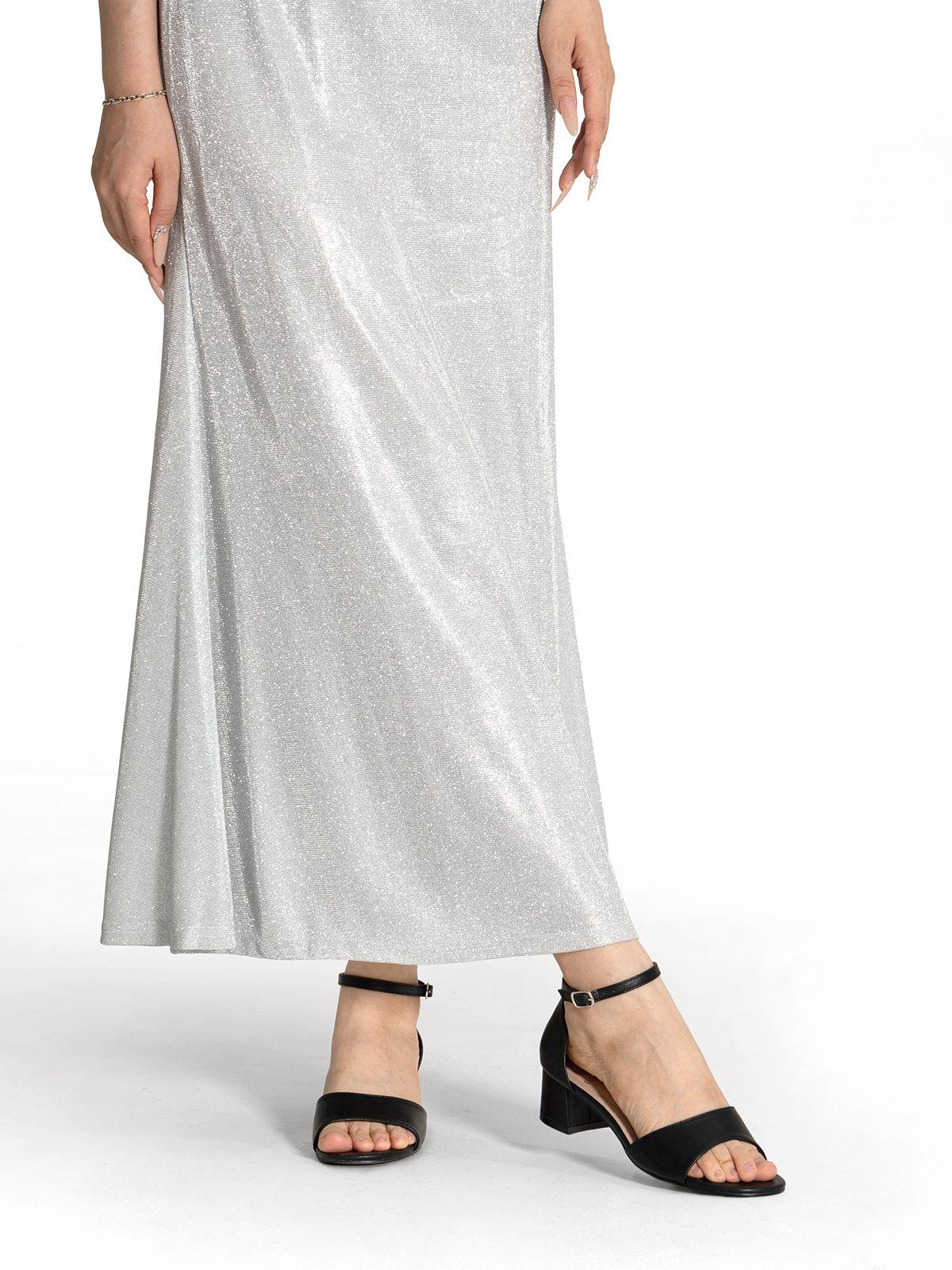 Sandalia Taco  Negra Fiesta Mujer Weide QIU238-1