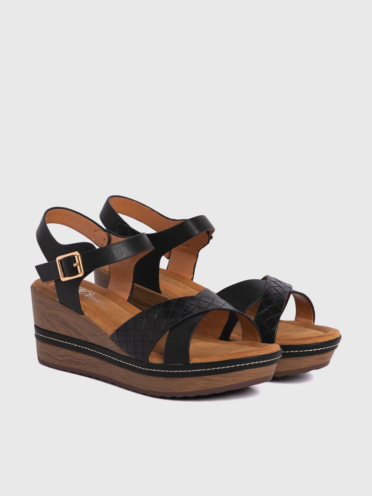 Sandalia Mujer Mercedes Negro Weide-4