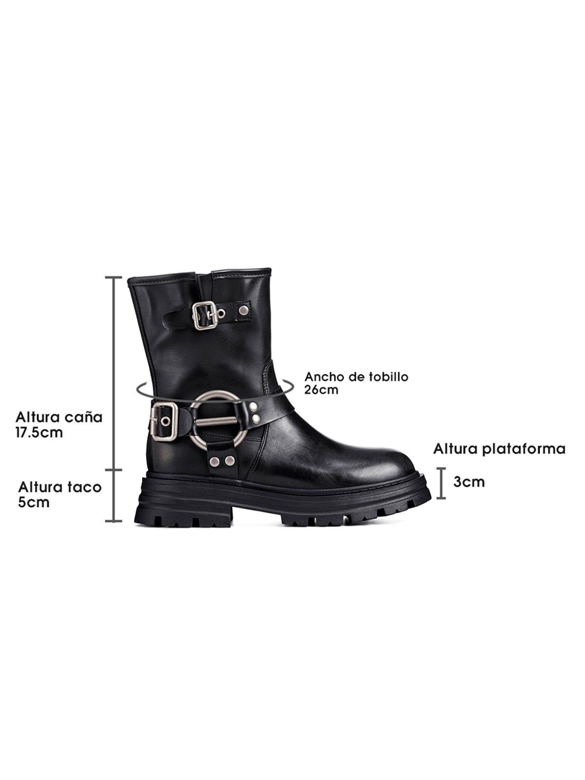 Botin Negro Casual Mujer Weide YL75-4