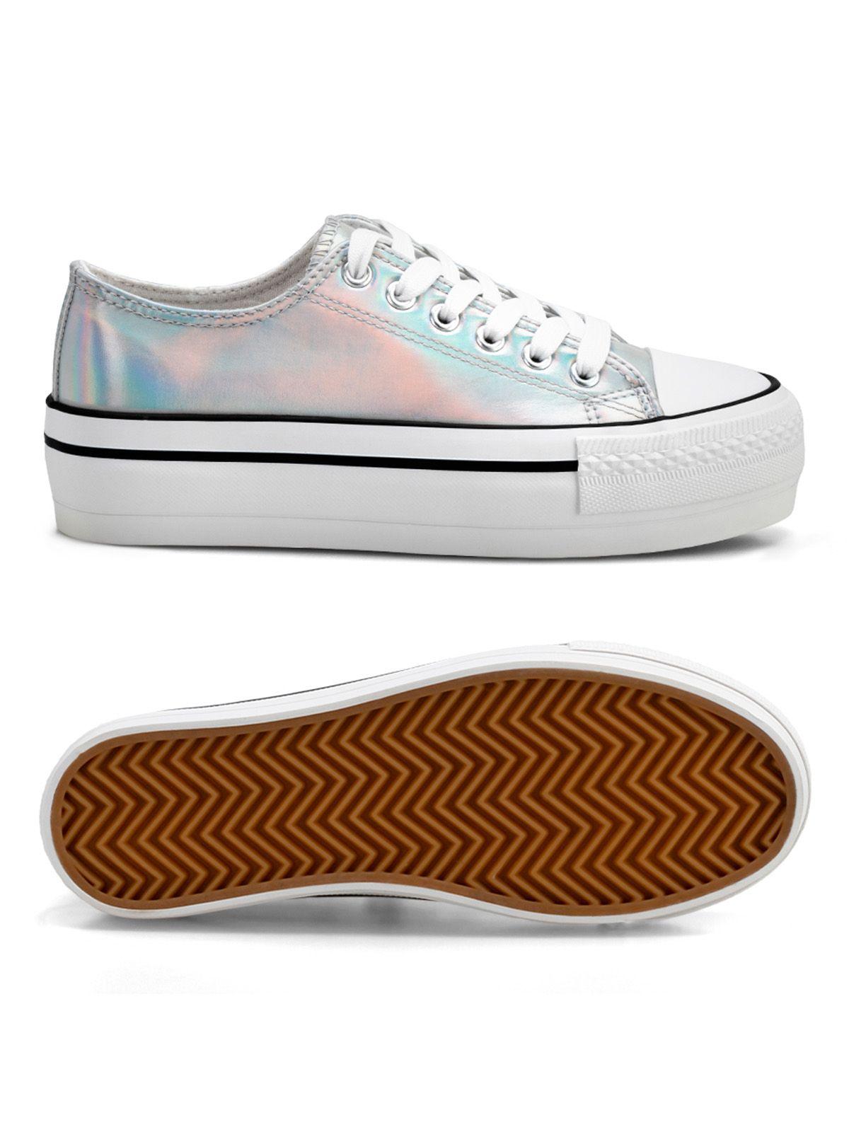 Zapatilla Aroa Plateado Weide-2