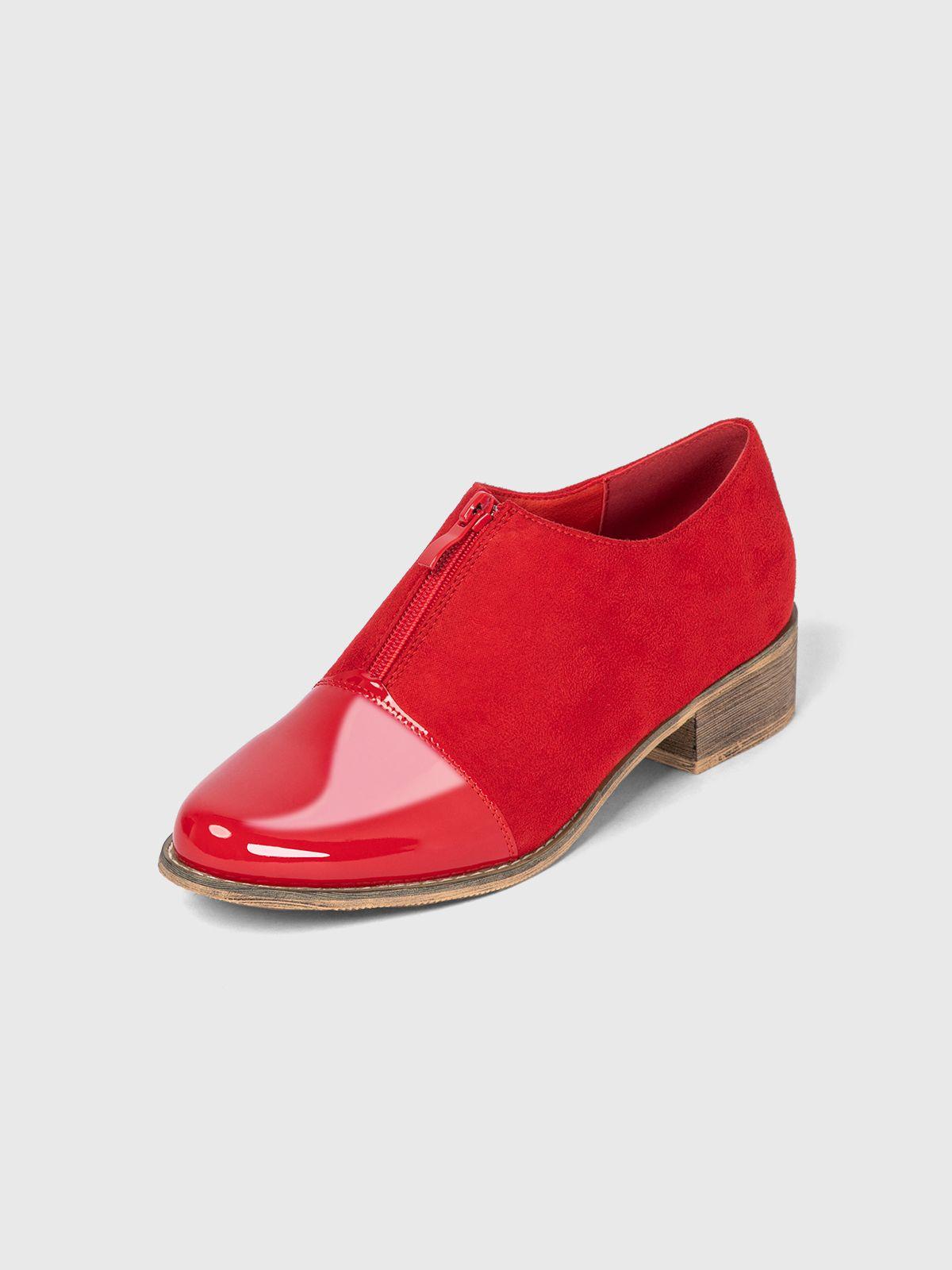 Mocasin Mujer Electra Rojo Weide-0