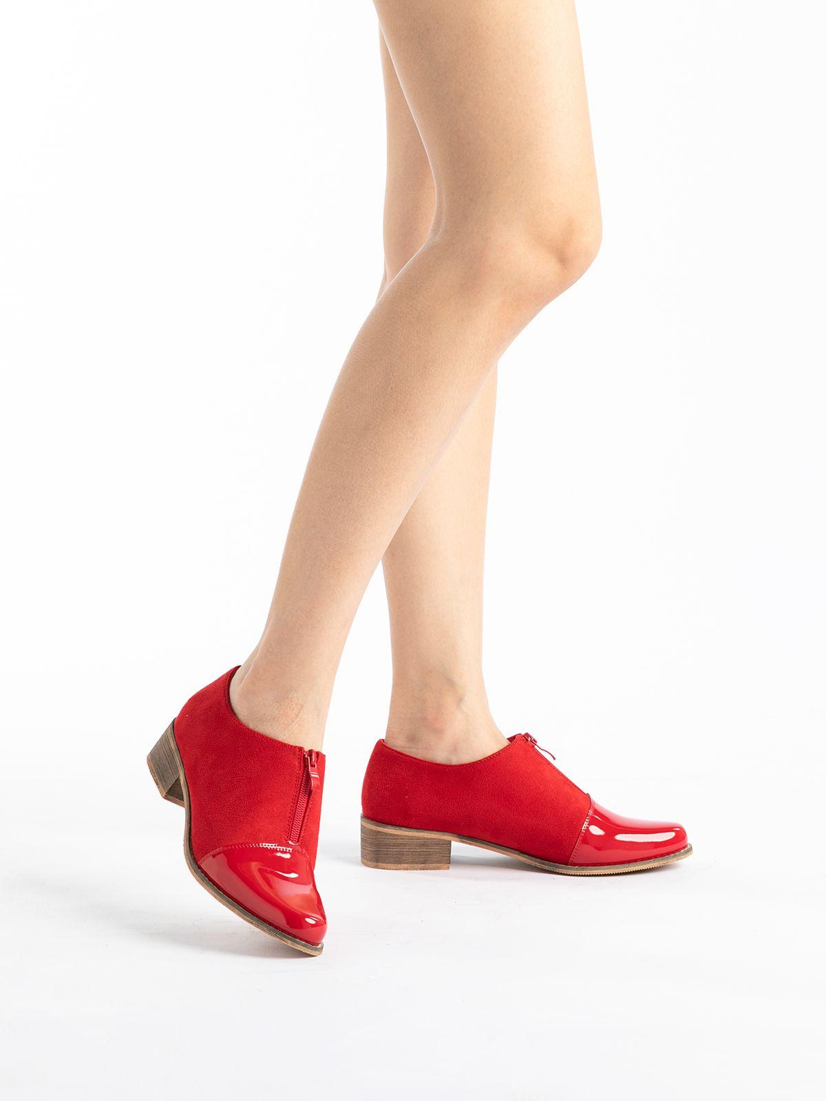 Mocasin Mujer Electra Rojo Weide-1