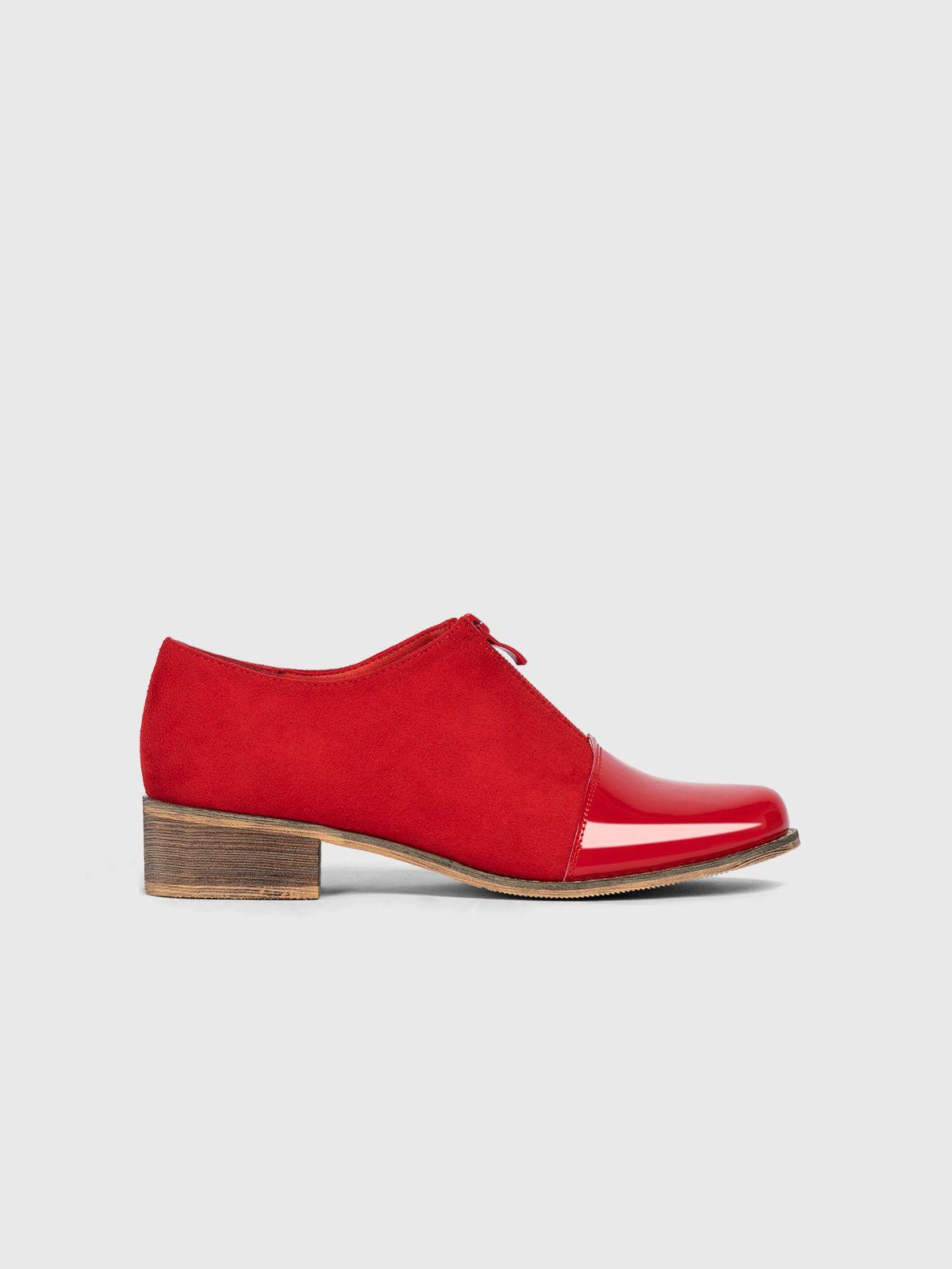Mocasin Mujer Electra Rojo Weide-2