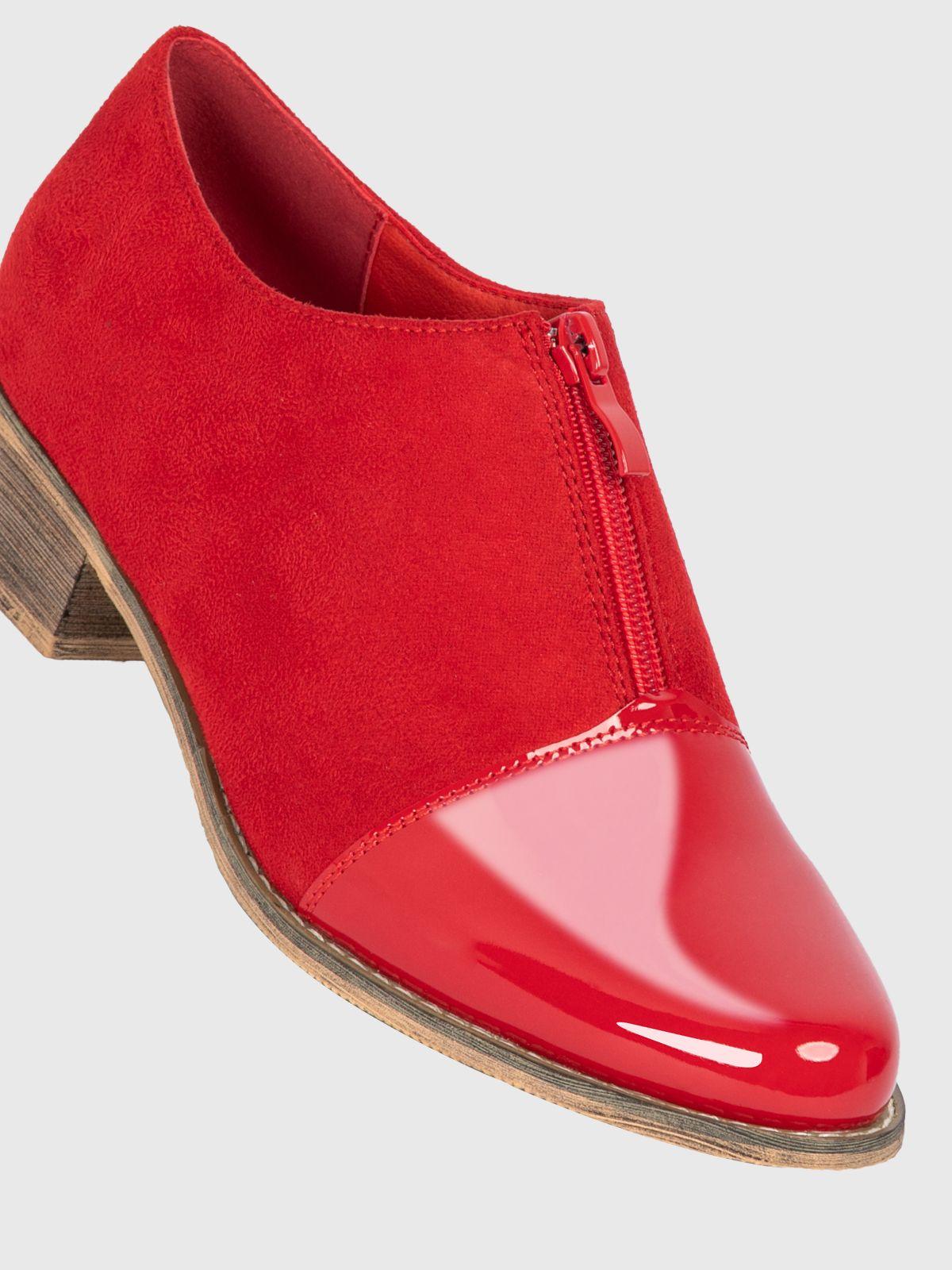 Mocasin Mujer Electra Rojo Weide-5
