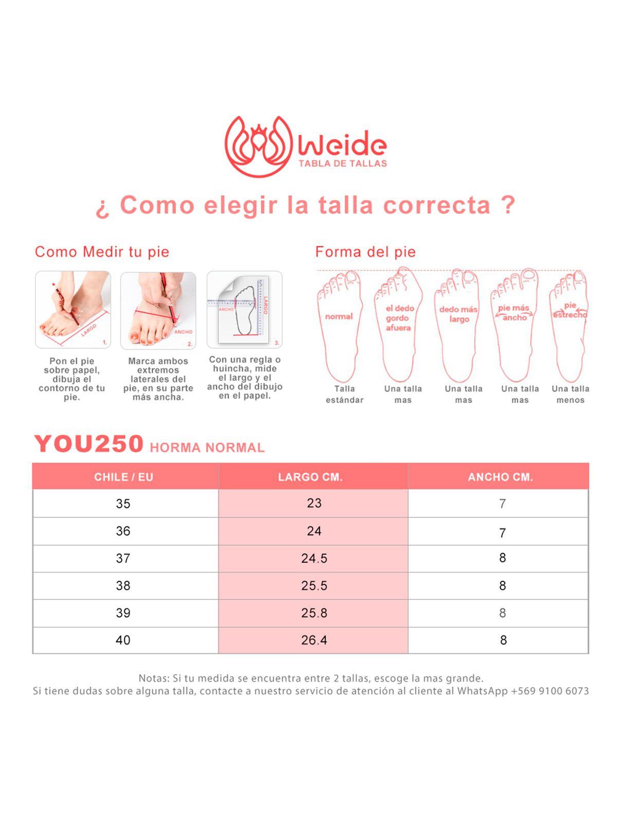 Zapatos Mary Jane Con Taco Fiesta Escolar Mujer Weide YOU250-3