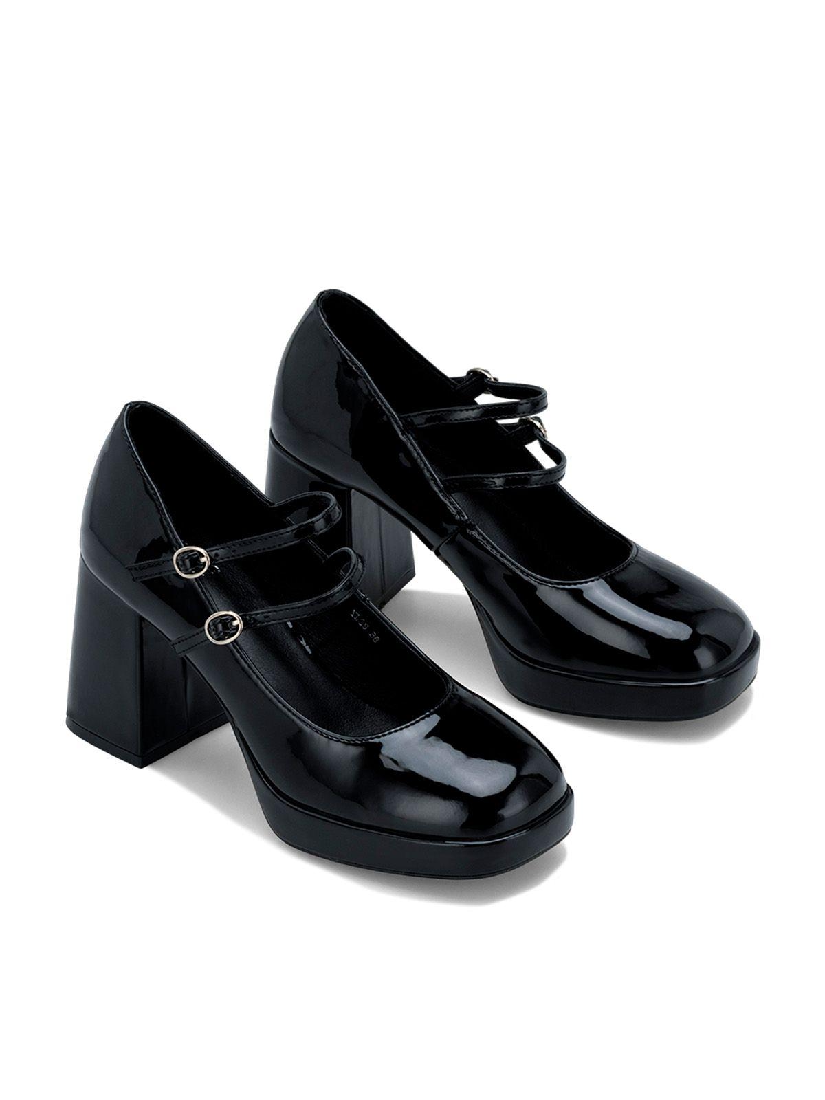 Zapato Taco Negro Casual YL39 Weide-2