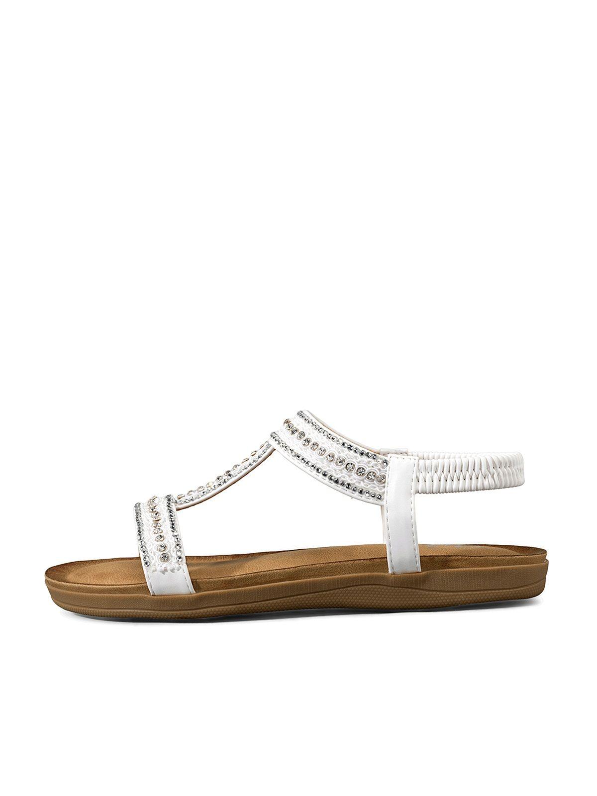 Sandalia Casual Plana Pedrería Mujer Weide Jn721-1