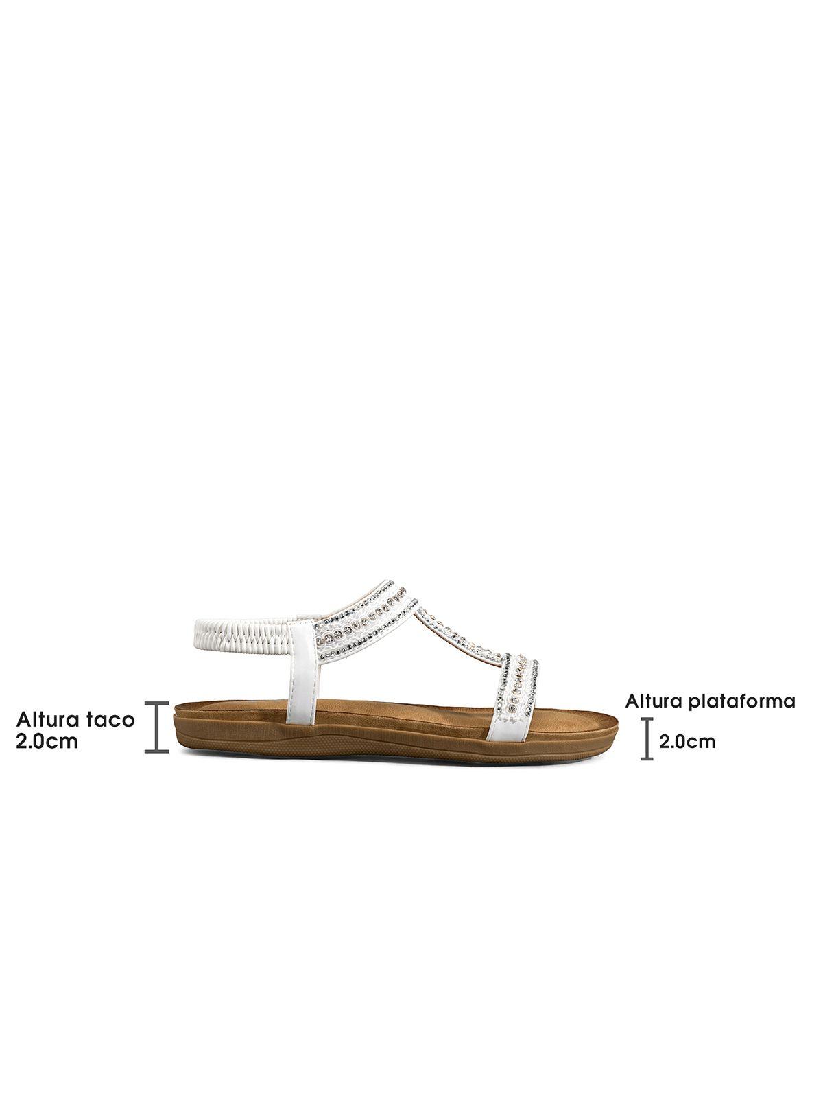 Sandalia Casual Plana Pedrería Mujer Weide Jn721-7