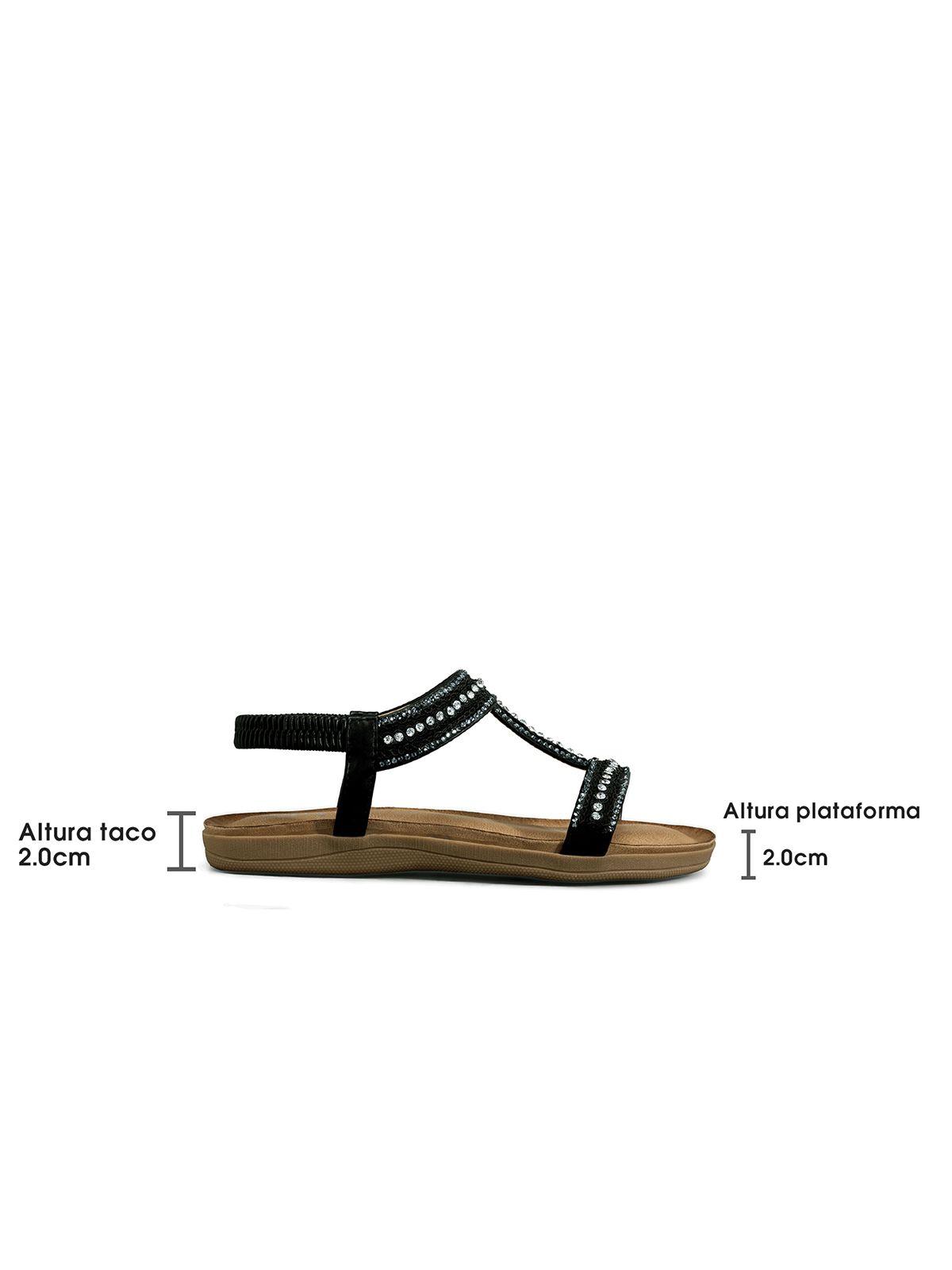 Sandalia Casual Plana Pedrería Mujer Weide Jn721-4