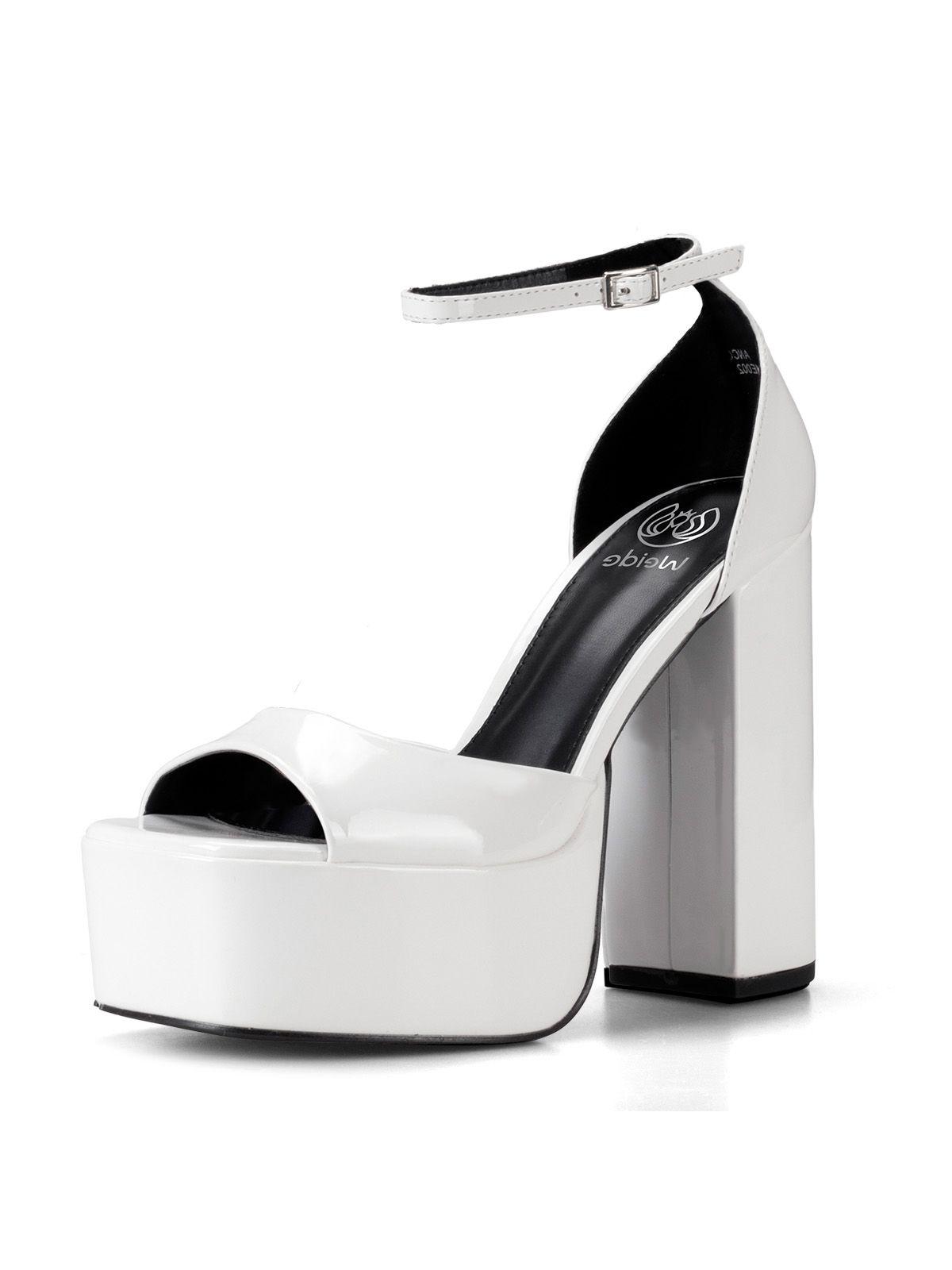 Sandalia Plataforma Blanco Casual GHE18 Weide-0