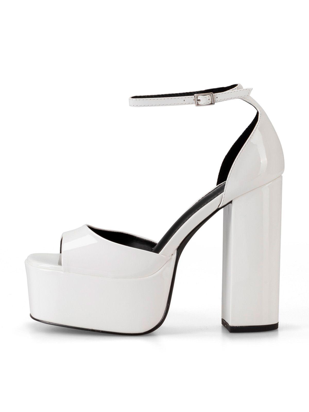 Sandalia Plataforma Blanco Casual GHE18 Weide-1