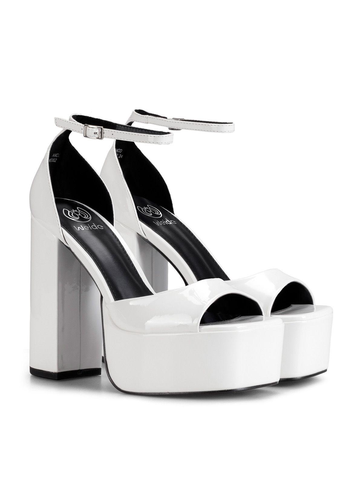 Sandalia Plataforma Blanco Casual GHE18 Weide-2