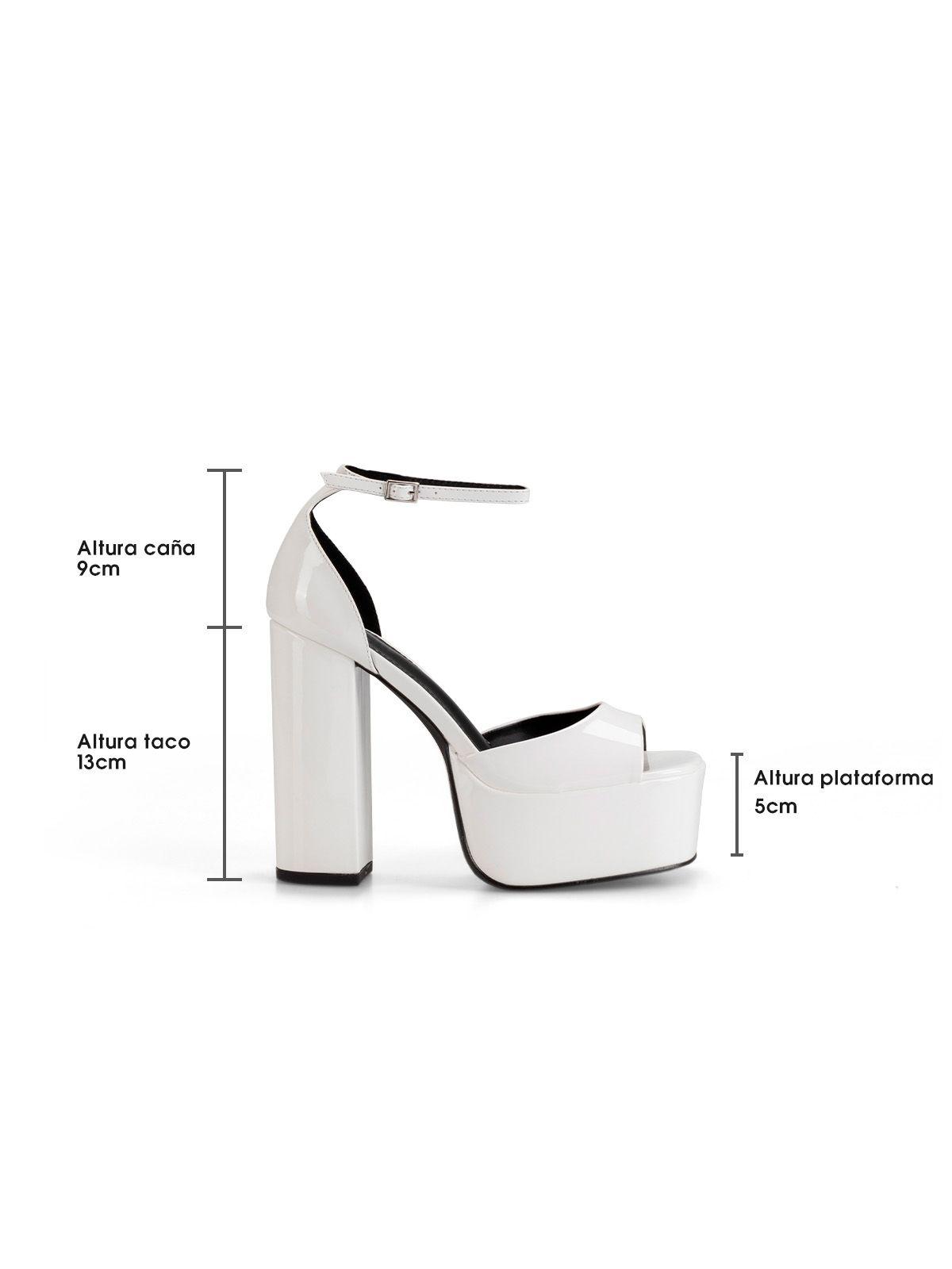 Sandalia Plataforma Blanco Casual GHE18 Weide-6