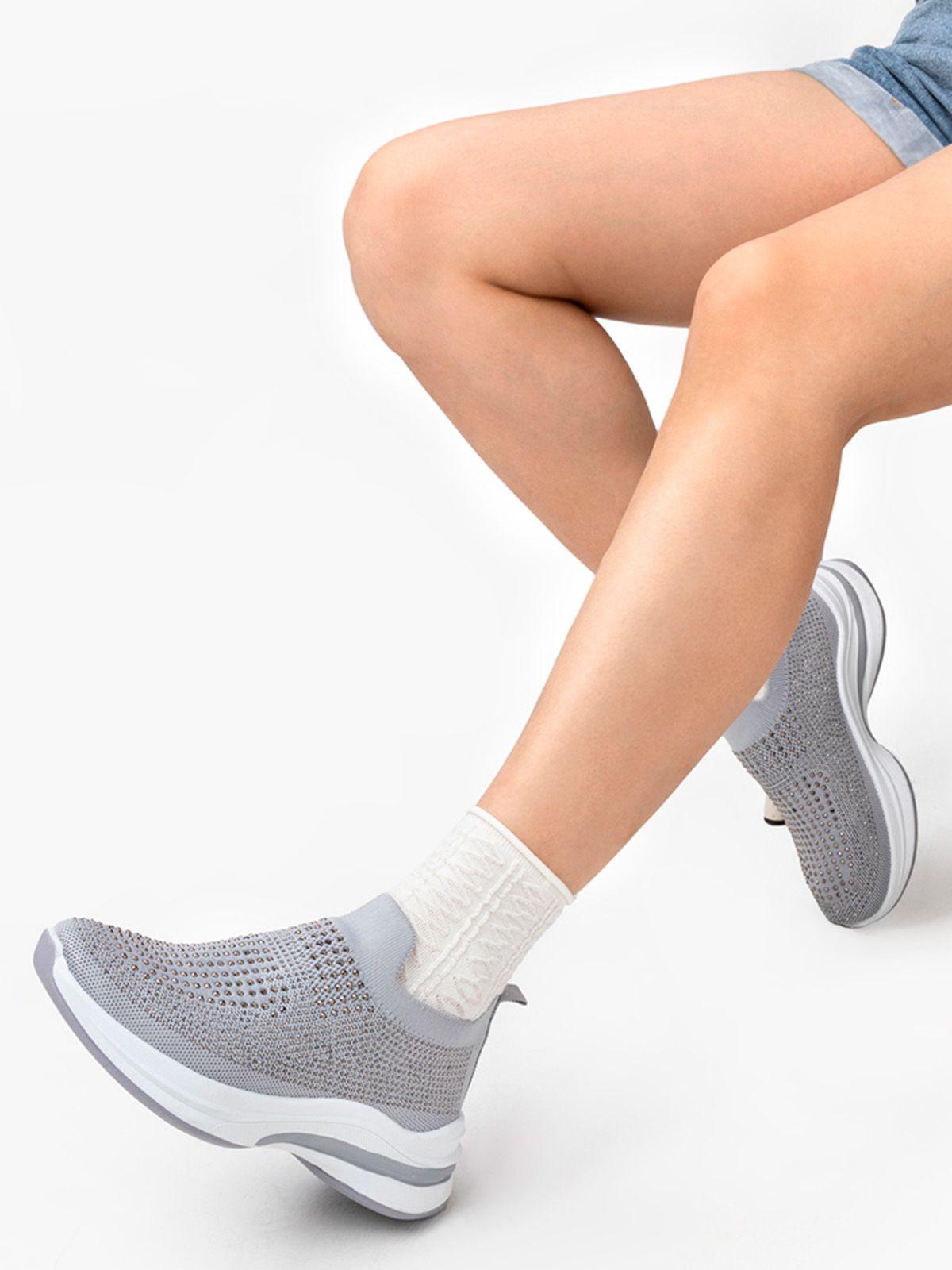 Zapatilla Gris Casual Mujer Weide TFA197-1