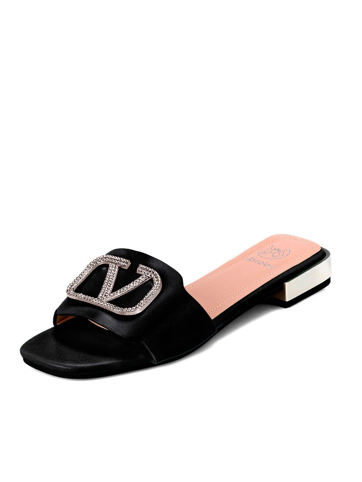 Sandalia Taco Negro Casual QIU305 Weide-0