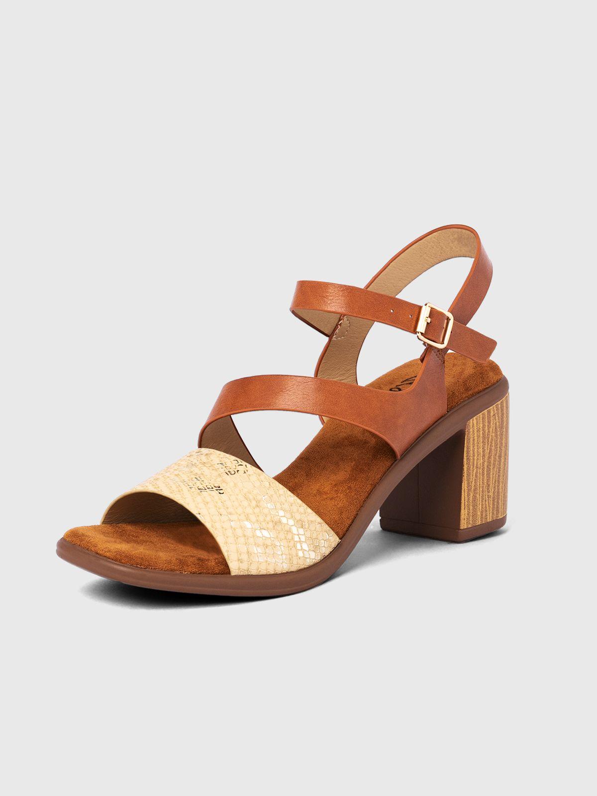 Sandalia Mujer Ernestina Camel Weide-0
