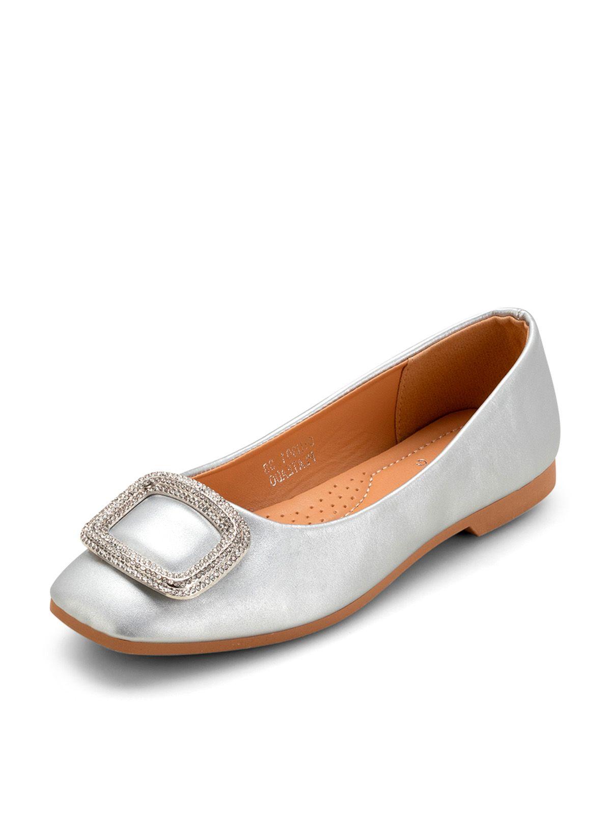 Zapato Taco Plateado Casual QIU301 Weide-0