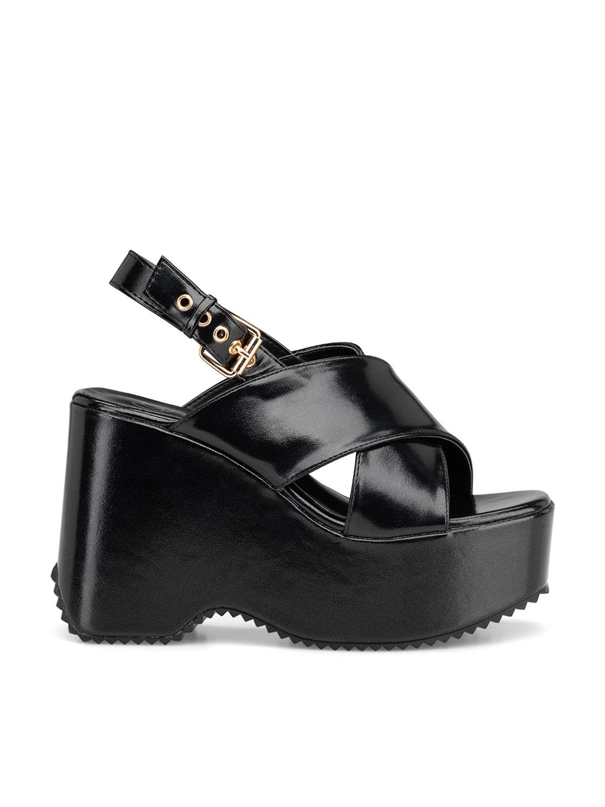 Sandalia Plataforma Negro Fiesta LT106 Weide-1