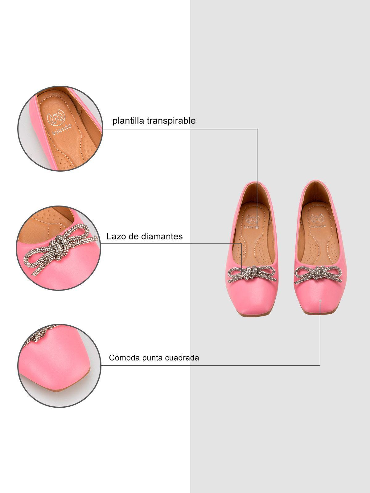 Zapato Taco Rosado Casual QIU302 Weide-5