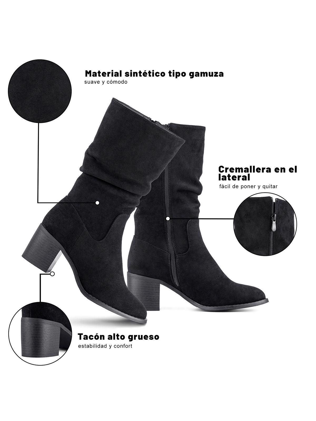 Bota Taco Mujer Outdoor PU Textil Weide HX532-6