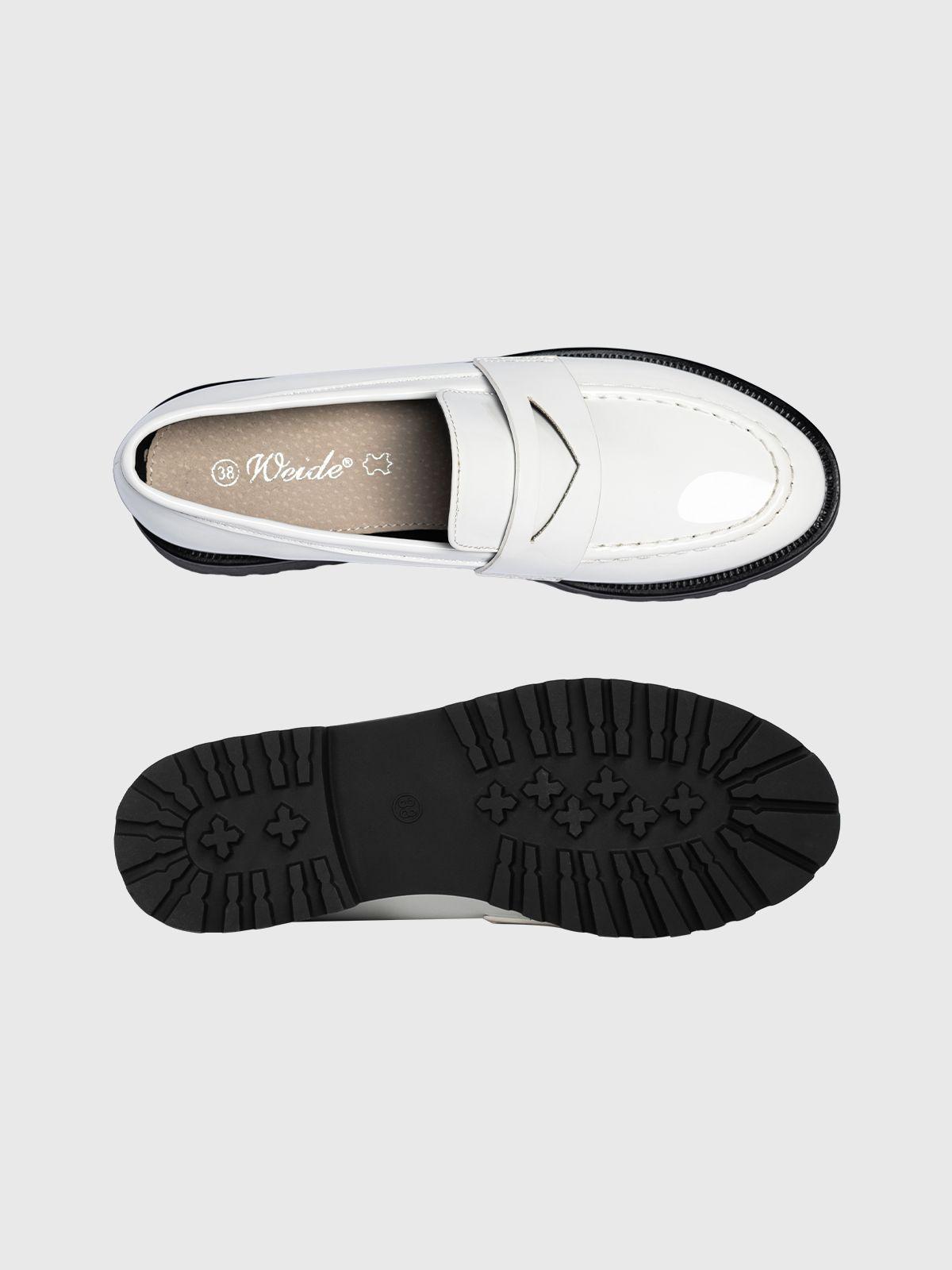 Mocasin Mujer Dominique Blanco Weide-4