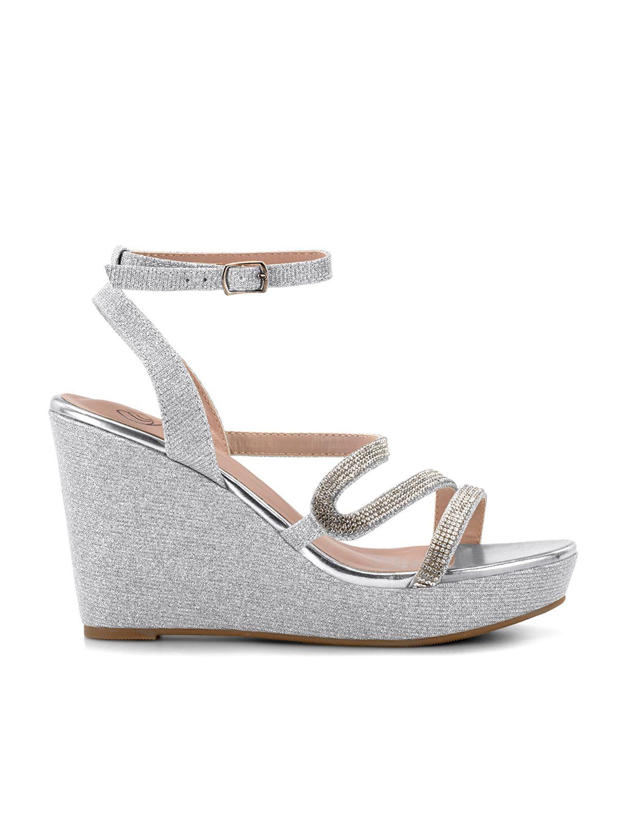 Sandalia Plataforma Plateado Fiesta QIU319 Weide-1