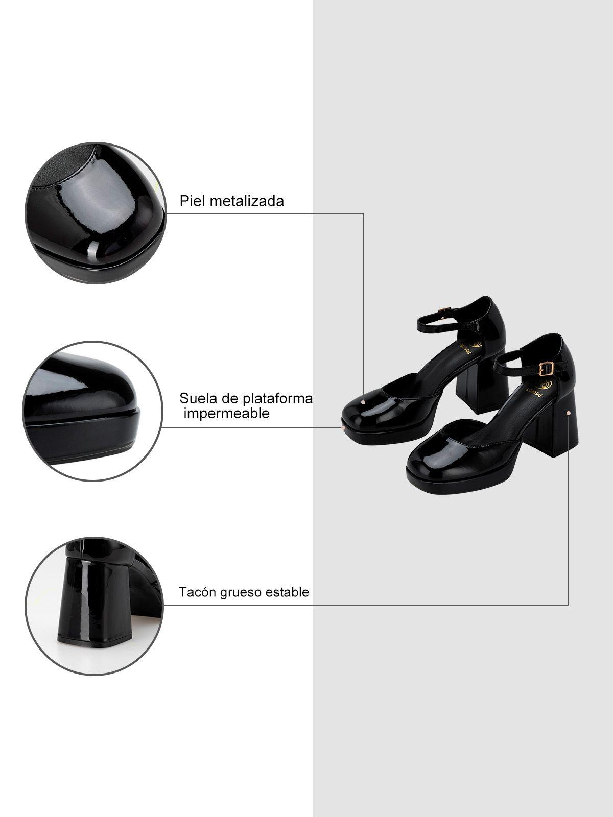 Zapatos Taco Mujer Amalia Negro Weide-4