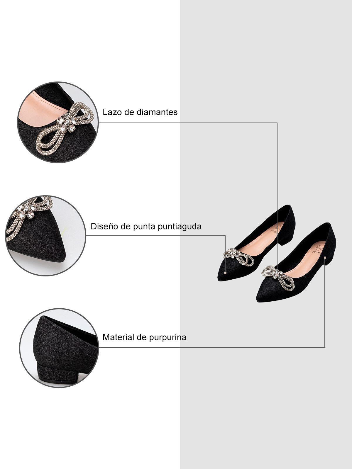 Zapato Taco Negro Fiesta QIU315 Weide-5