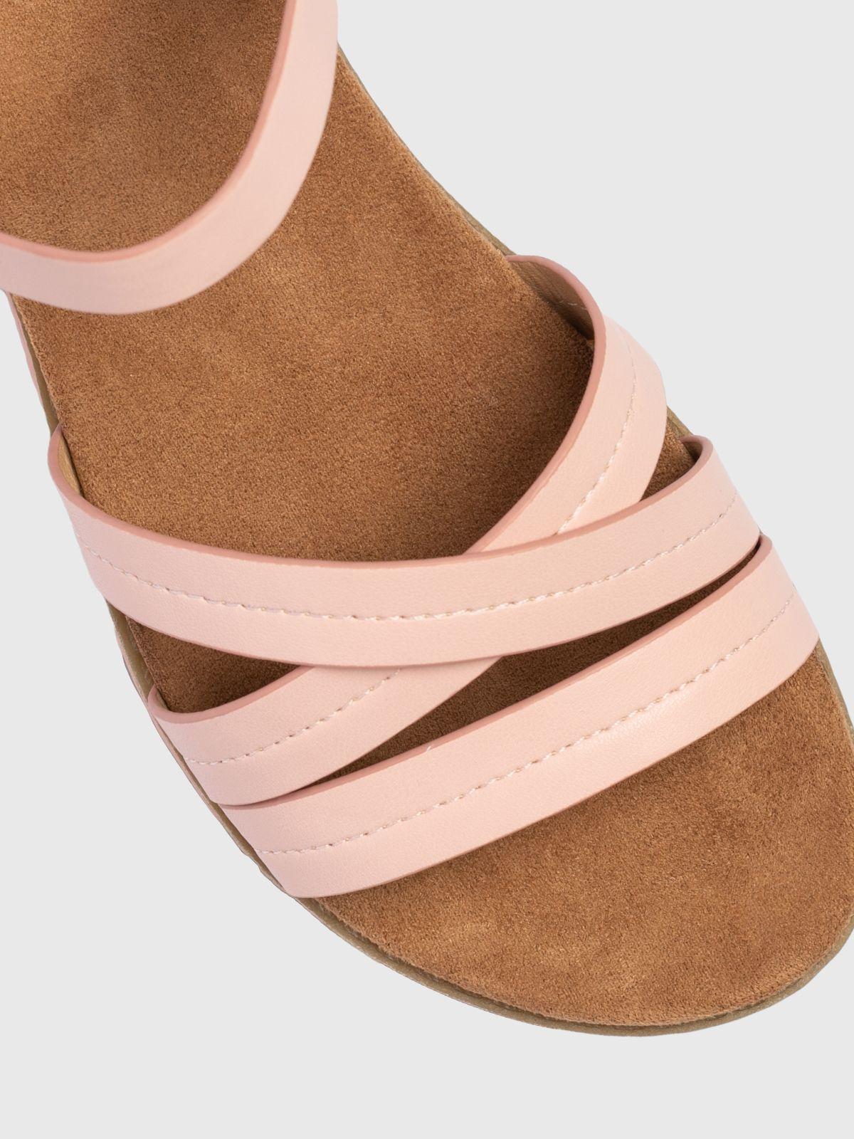 Sandalia Mujer Flor Rosado Weide-5