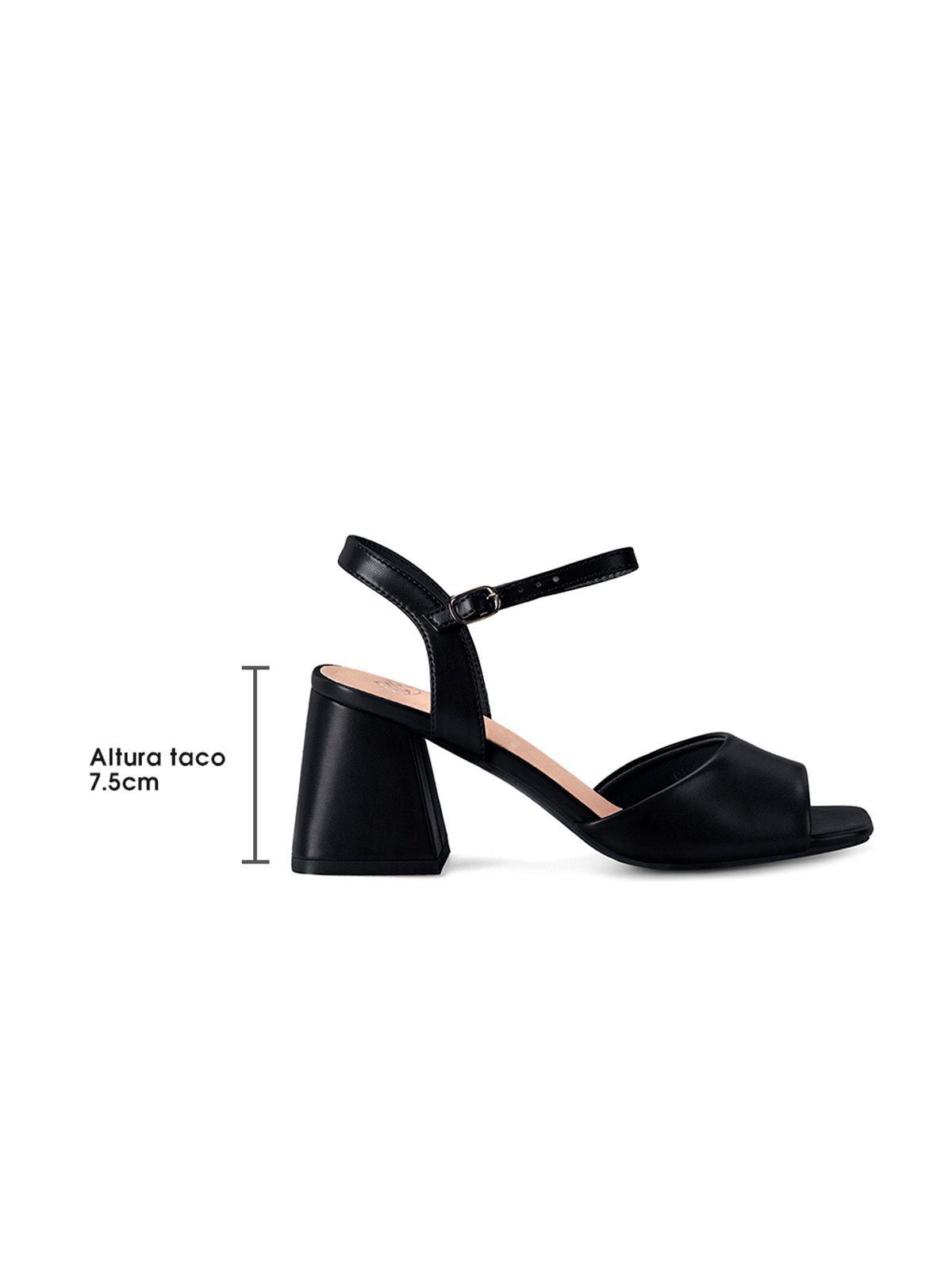 Sandalia Taco Negro Fiesta QIU311 Weide-4