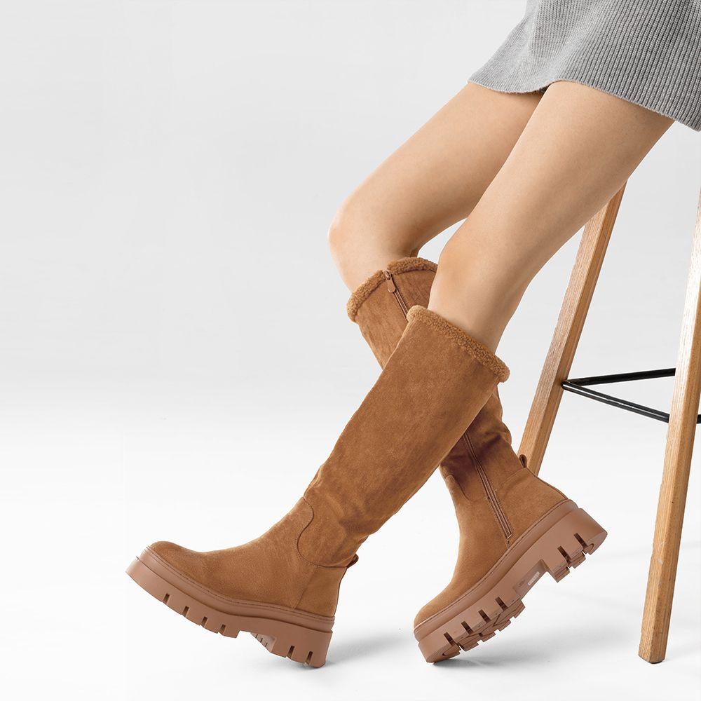 Botas Largas Mujer Casual Moda Gamuza Plataforma Weide HX511-1