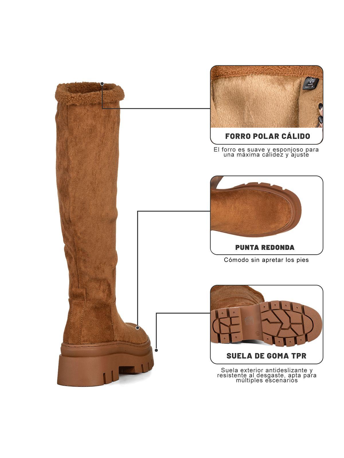 Botas Largas Mujer Casual Moda Gamuza Plataforma Weide HX511-8