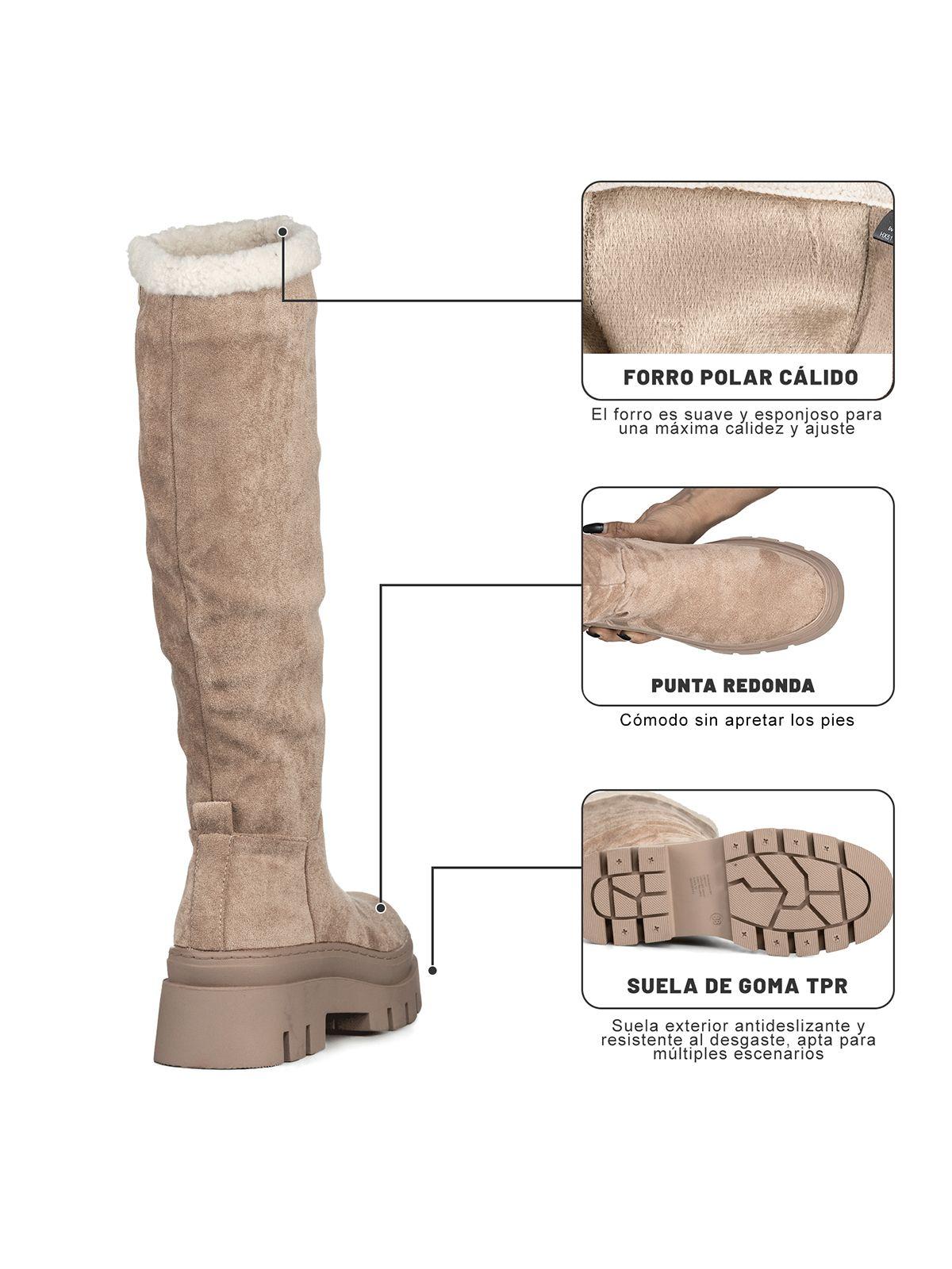 Botas Largas Mujer Casual Moda Gamuza Plataforma Weide HX511-7