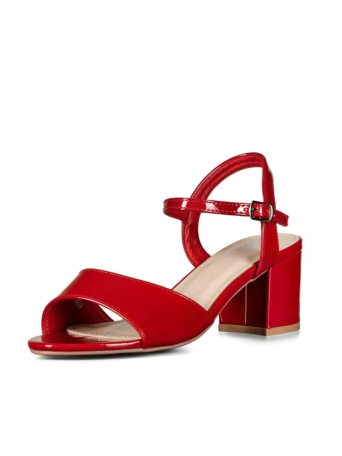 Sandalia Casual Taco  Roja Mujer Weide GH64-0