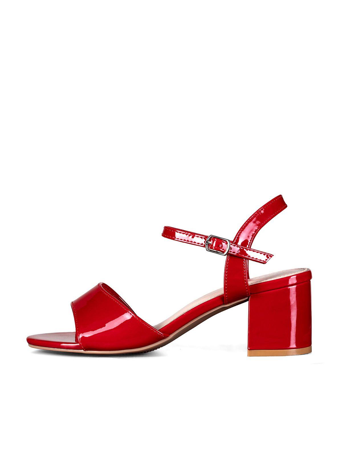 Sandalia Casual Taco  Roja Mujer Weide GH64-2