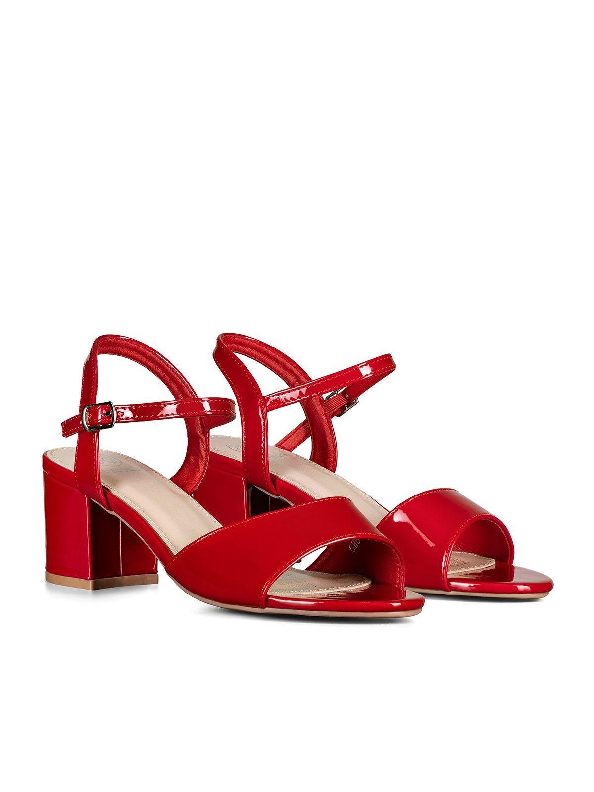 Sandalia Casual Taco  Roja Mujer Weide GH64-6