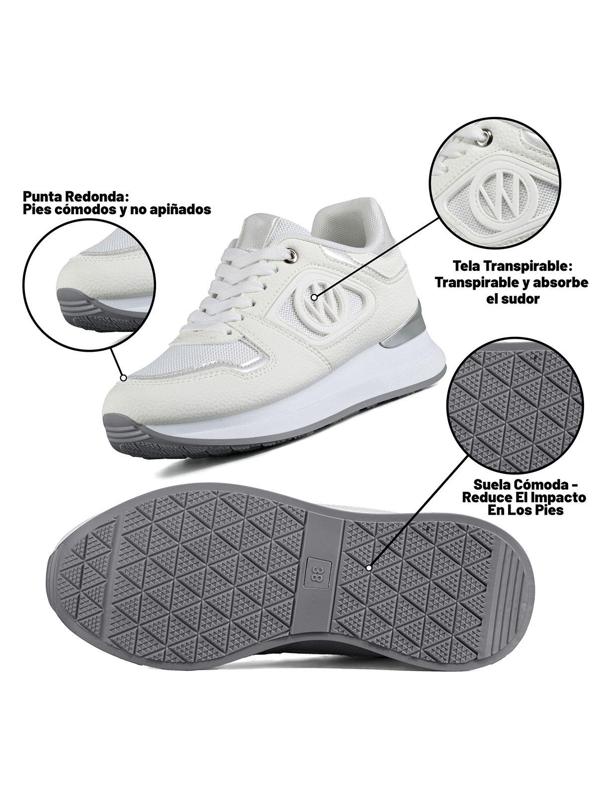 Zapatilla Casual Mujer Deportiva Urbana Vintage Weide JLL50-7