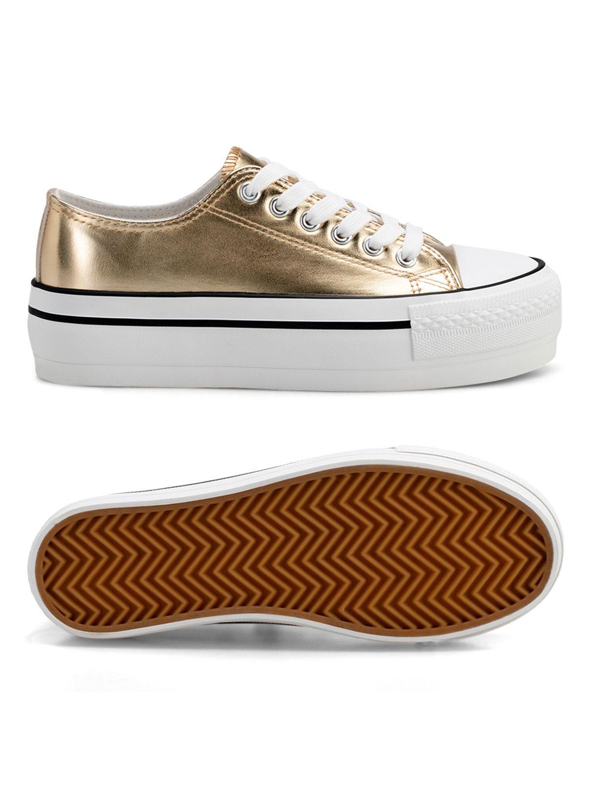 Zapatilla Aroa Dorado Weide-2