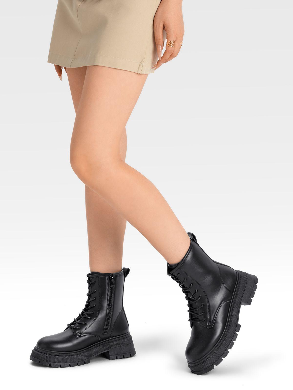 Botin Casual Mujer Negro Plataforma Weide SL30-2