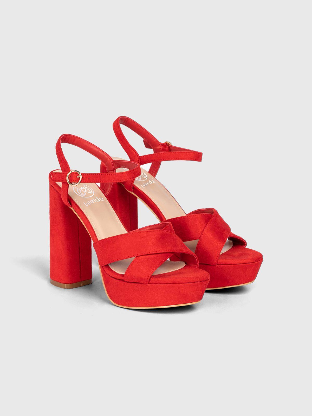 Sandalia Fiesta Mujer Emiliana Rojo Weide-4