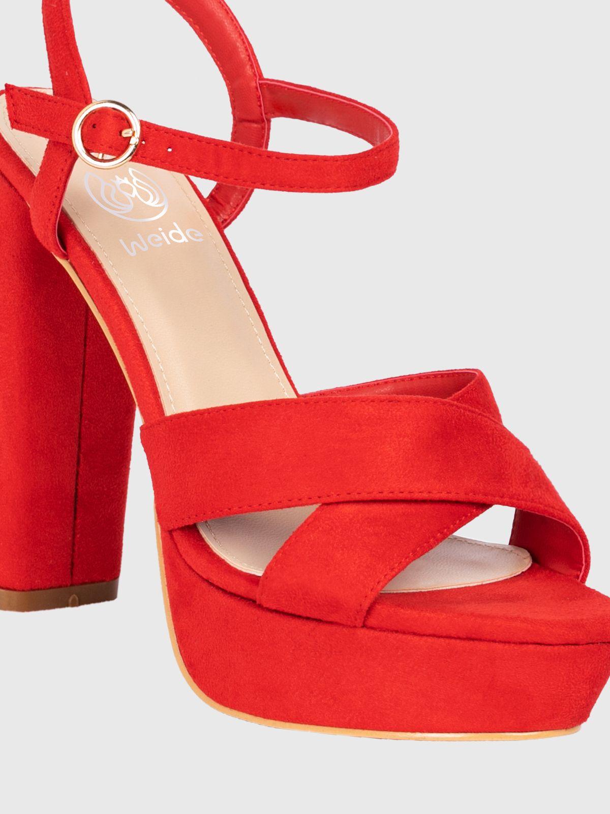 Sandalia Fiesta Mujer Emiliana Rojo Weide-5